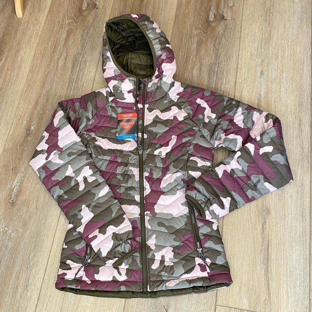 Camo Jacket Columbia Powder Lite Hooded Pink Green Camo Puffer
Jacket NWT XS - Picture 5 of 12